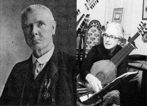 Left: The puzzling W. H. G. Flood. Right: The ground-breaking Diana Poulton, to whom the early music world owes a great debt.