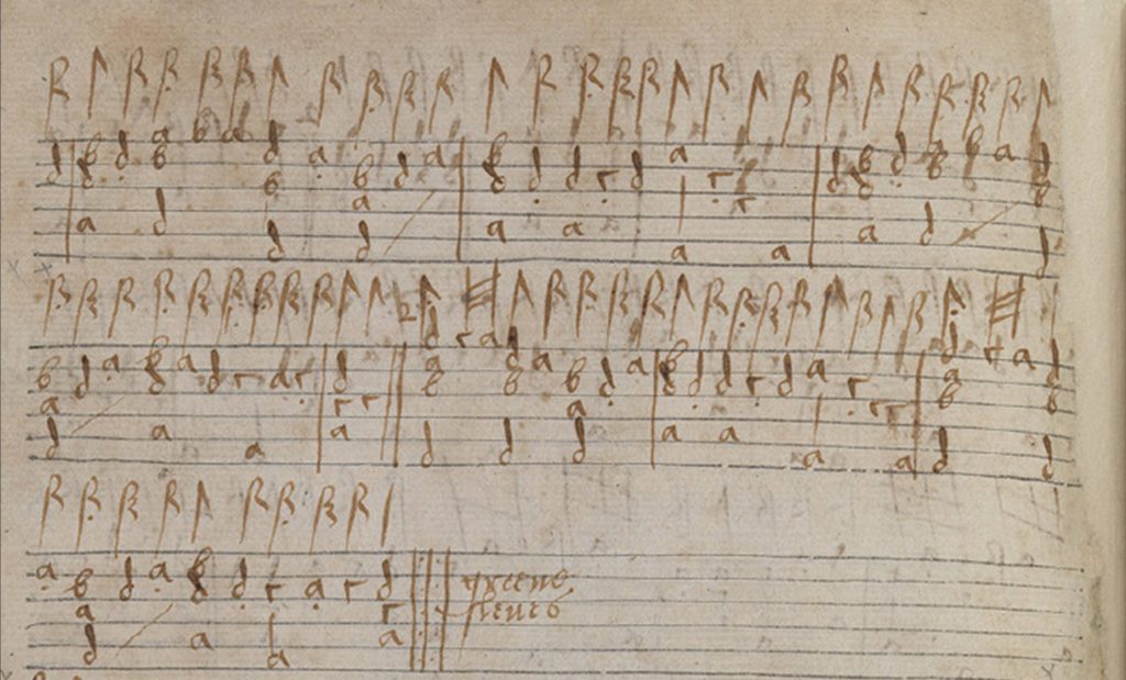 One of the first sources for the tune, in lute tablature as greene sleues in MS. 408/2, an anonymous amateur anthology dated c. 1592–1603.