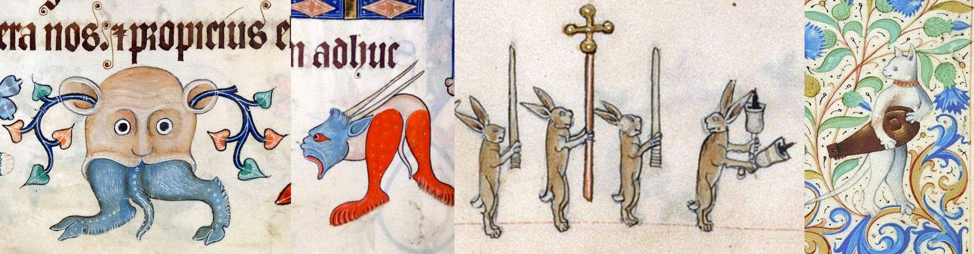 England, c. 1325–1340; processional hares from the Gorleston Psalter, Norfo...