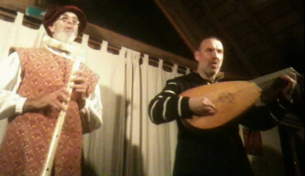 Ian Pittaway on lute and voice, Andy Casserley on shawm on voice, together as The Night Watch, singing the source of some of Shakespeare’s best lines.